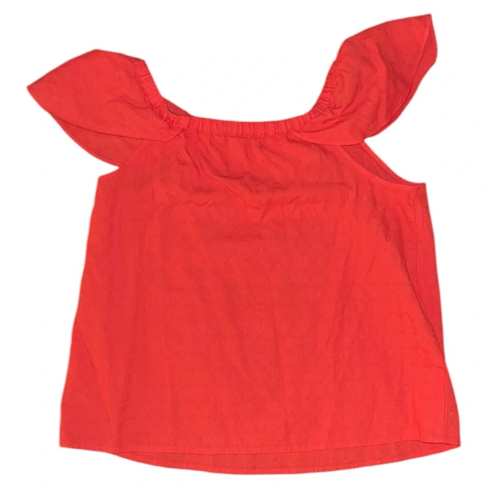 J. Crew Red Off-the-shoulder Top